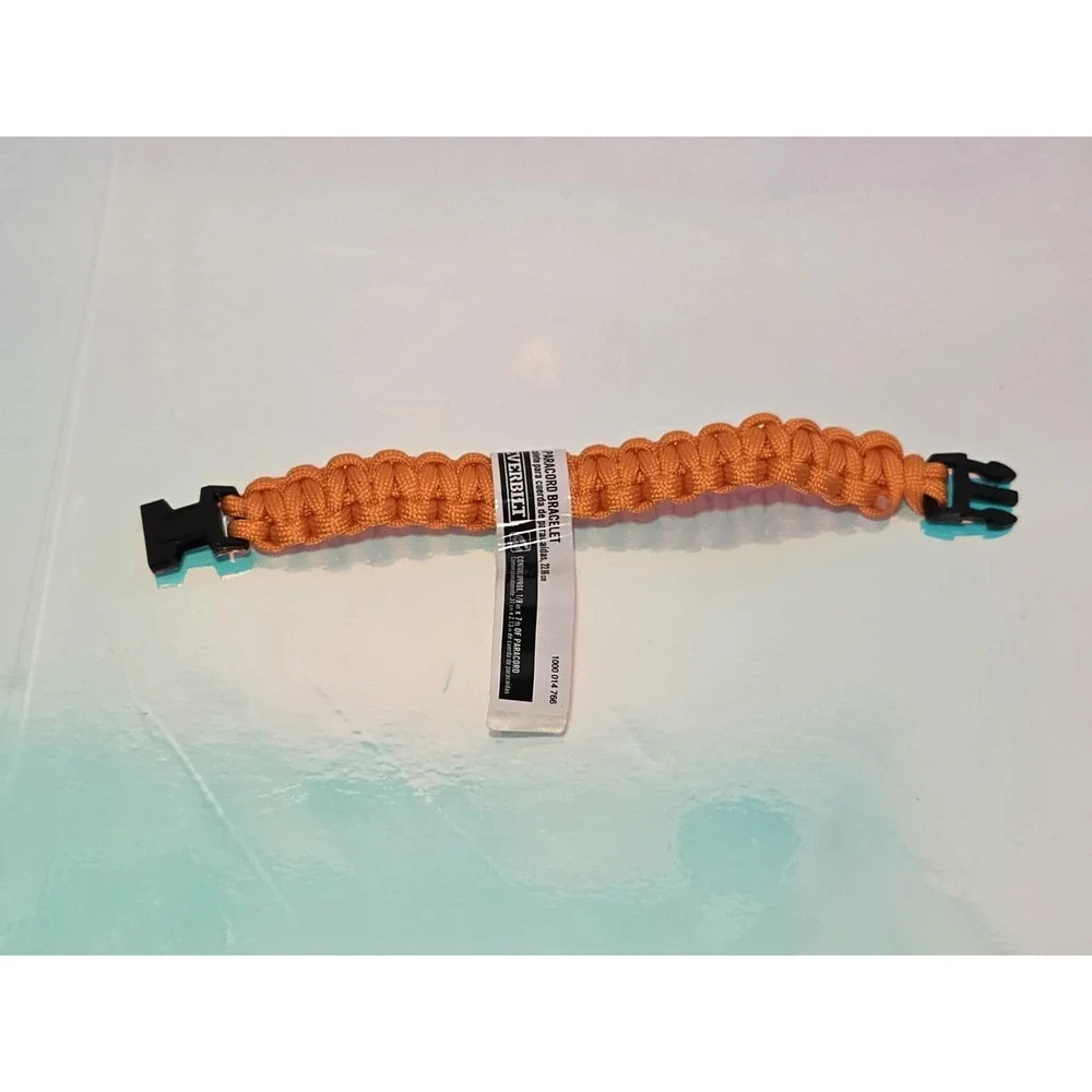 Everbilt Paracord Survival Bracelet Orange‎ Adjustable NWT Outdoor Gear